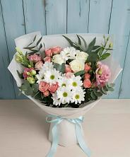 Букет цветов из:  Розы, Лизиантусы и Хризантемы в Вешкайме