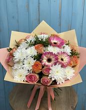 Букет цветов из:  Розы, Герберы и Хризантемы #REPLACE_PRED# Вешкайме
