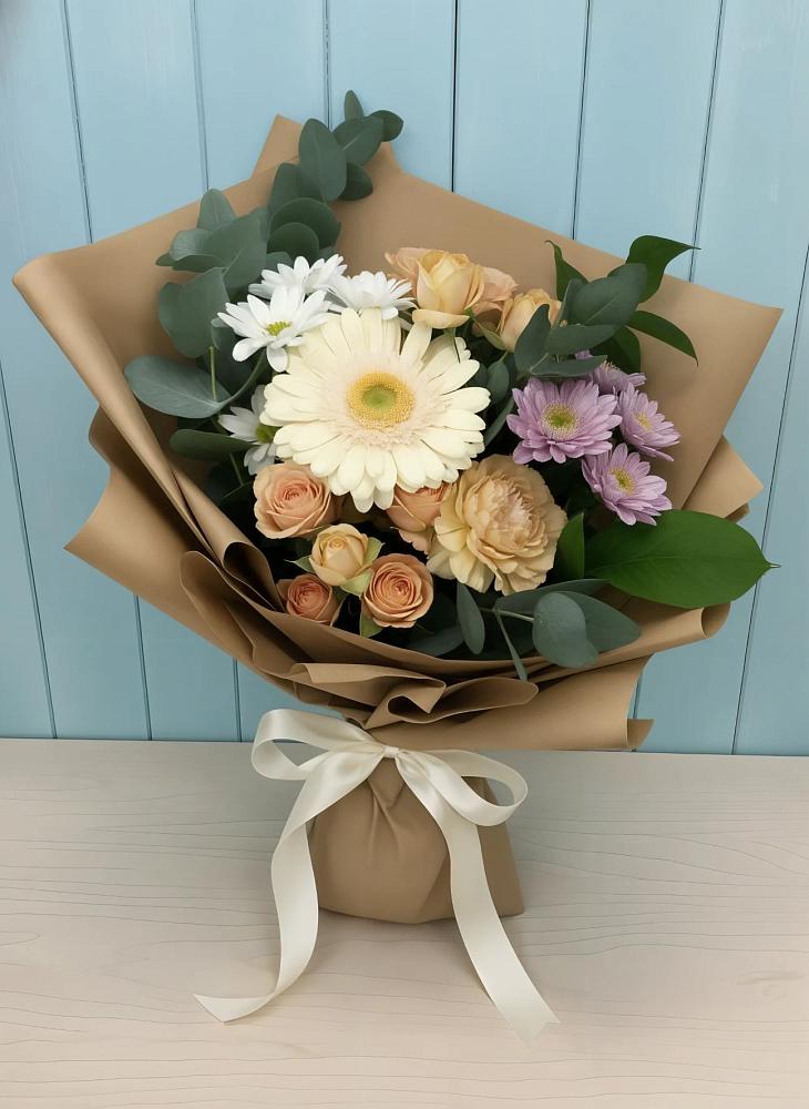 Букет цветов из: Герберы и Хризантемы в Вешкайме