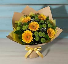 Букет цветов из:  Герберы и Хризантемы в Вешкайме