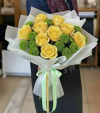 Букет цветов из:  Хризантемы и Розы в Вешкайме