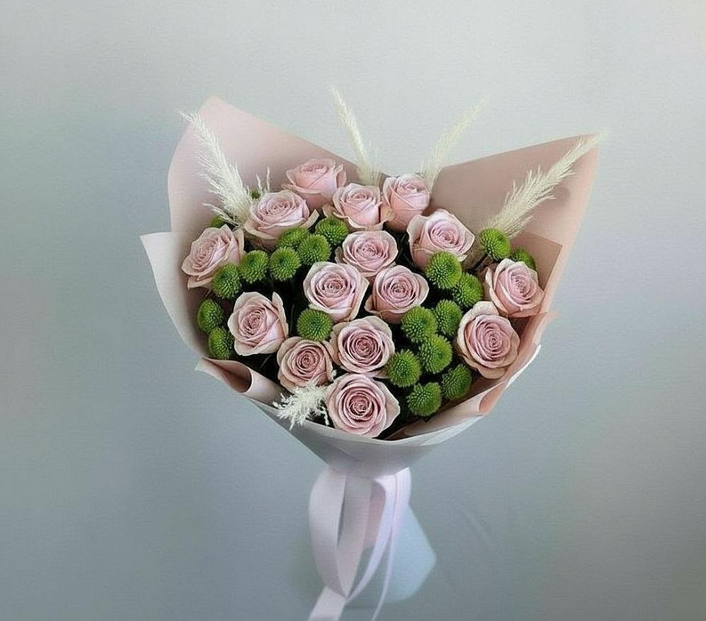 Букет цветов из: Розы и Хризантемы в Вешкайме