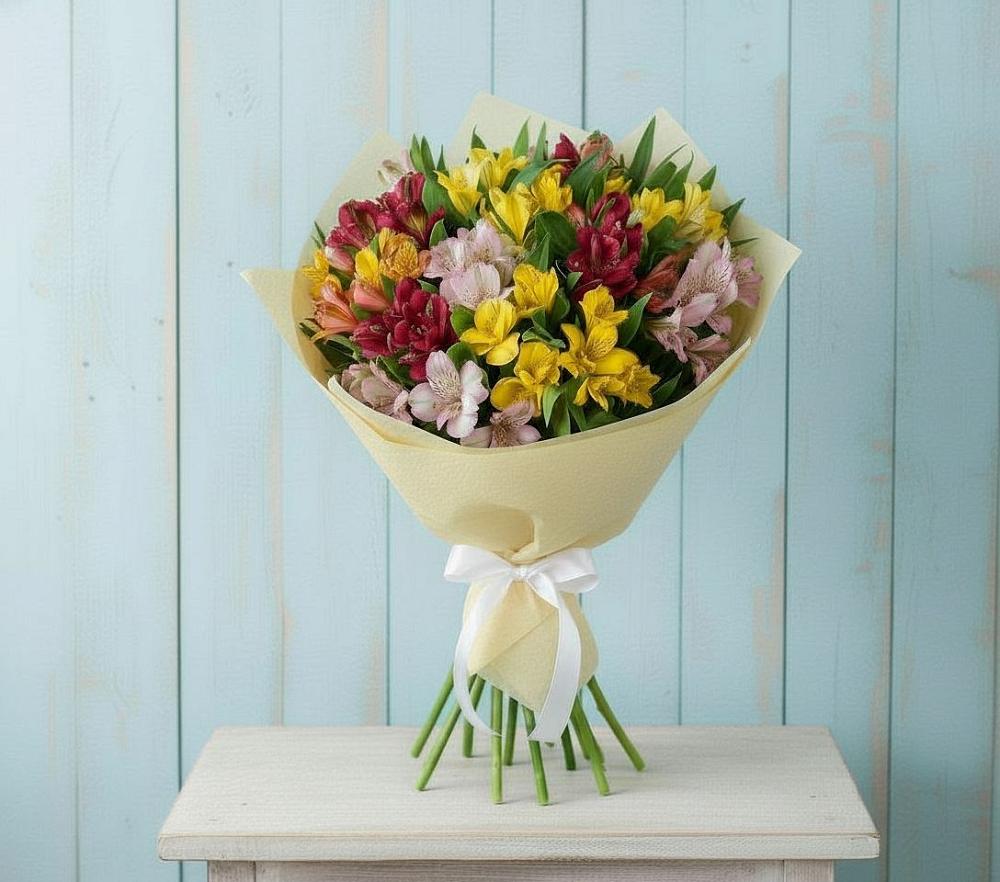 Букет цветов из: Альстромерии в Вешкайме